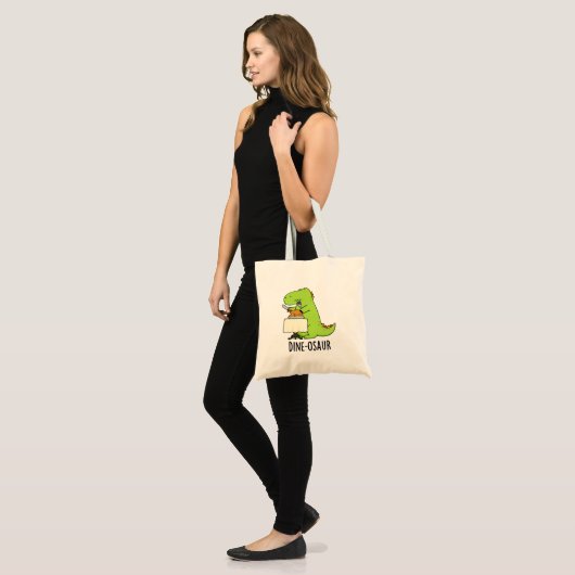 Tote Bag Dine-osaur Funny Dinosaur Pun (Devant (modèle))