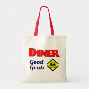 Tote Bag Diner Good Grub Hamburger Restaurant Art