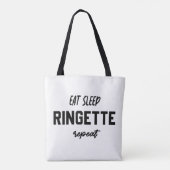 Tote Bag Dîner Sleep Ringette Répéter Les Cadeaux Du Lecteu (Dos)