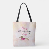 Tote Bag Dingue Wiener Chien Lady (Dos)