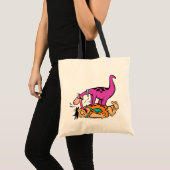 Tote Bag Dino Licking Fred Flintstone (Devant (produit))