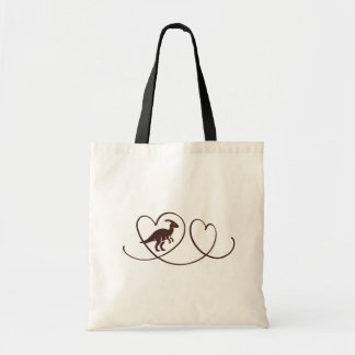 Tote Bag Dino Liebe – Herzlinien Parasaurolophus