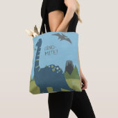 Tote Bag Dino-mite Dinosaur (De près)