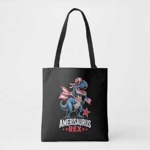 Tote Bag Dinosaure 4 juillet Amerisaurus T Rex Drôle