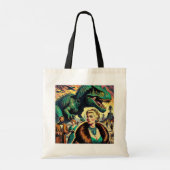Tote Bag Dinosaure à la recherche du déjeuner! (Dos)