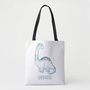 Tote Bag Dinosaure Bleu Cute Kids Personnalisé