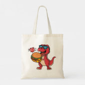 Tote Bag Dinosaure de hamburger chaud (Dos)