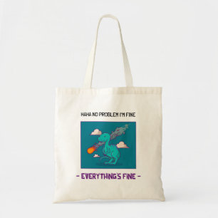 Tote Bag Dinosaure Dinosaure Astéroïde Tout va bien