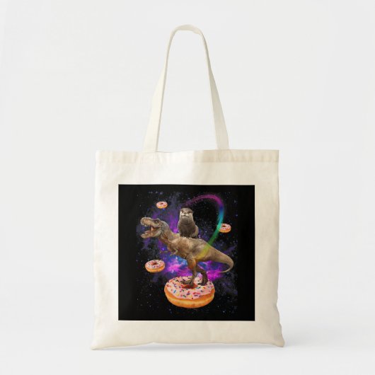 Tote Bag Dinosaure Dinosaure T-Rex Donuts (Devant)