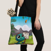 Tote Bag dinosaure mignon et drôle (De près)
