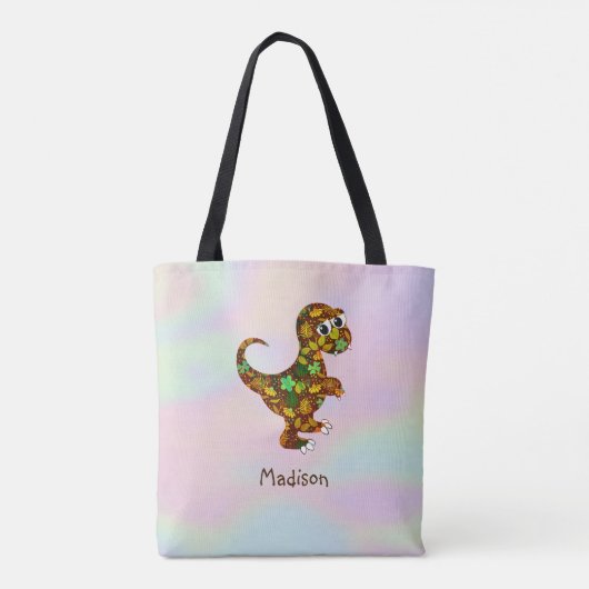 Tote Bag Dinosaure monogramme (Dos)