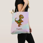 Tote Bag Dinosaure monogramme (De près)
