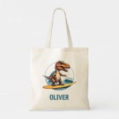 Tote Bag Dinosaure Trex Surfeur (Dos)