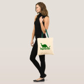 Tote Bag Dinosaure végétarien (Devant (modèle))