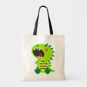 Tote Bag Dinosaure vert RAWR (Devant)