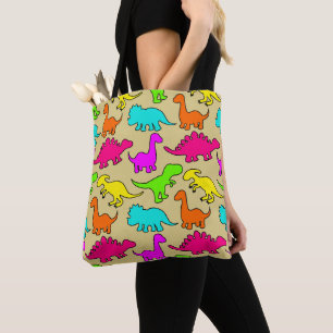 Tote Bag Dinosaures colorés