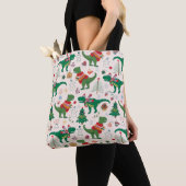 Tote Bag Dinosaures dans Sweaters Motif de Noël (De près)