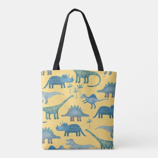 Tote Bag Dinosaures jaune (Dos)