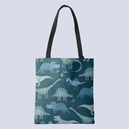 Tote Bag Dinosaures Vert foncé