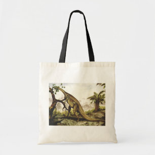 Tote Bag Dinosaures Vintage, Plateosaurus Paissant sur des 