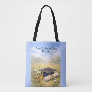 Tote Bag Diplôme de petite-fille personnalisé chrétien