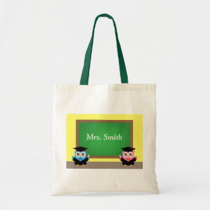 Tote Bag Diplôme d'enseignant mignon Hiboux Personnalisé