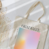 Tote Bag Diplôme moderne minima aura pastel typographie