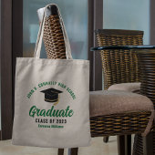 Tote Bag Diplômé Vert Personnalisé 2023 Graduation