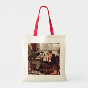 Tote Bag Dire la grâce par Norman Rockwell