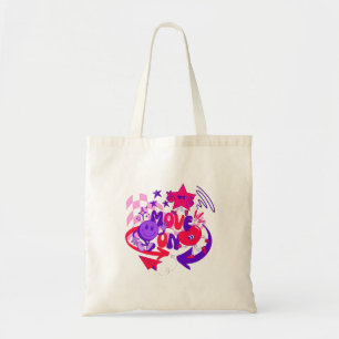 Tote Bag Dire « Passe à autre chose » Groovy couleur rétro