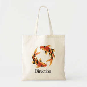 Tote Bag Direction – Carpe Symbolique de Koi Intemporel de
