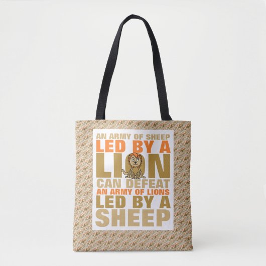 Tote Bag Dirigé Par Un Lion (Devant)