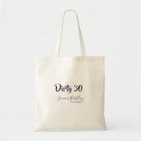 Dirty 30 joyeux anniversaire nom date rose gris ca