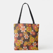 Tote Bag Disco 70s 60s Retro Flowers Pop Culture (Dos)