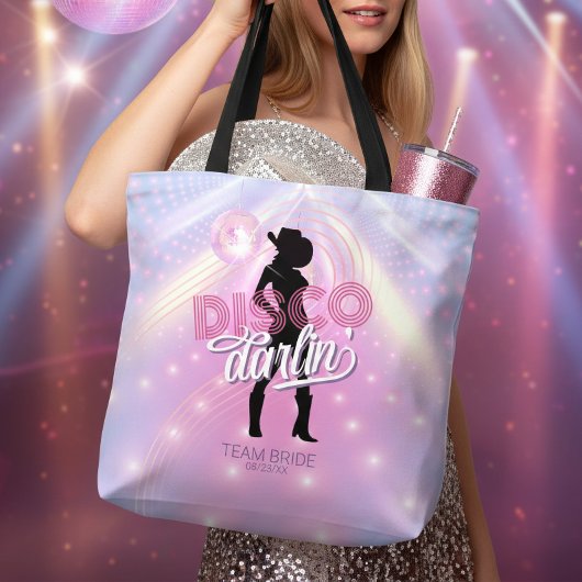 Tote Bag Disco Darlin' Équipe de la mariée Bride v2 ID928