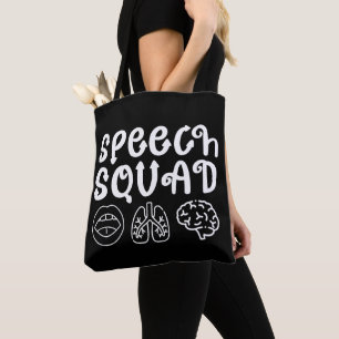 Tote Bag Discours Squad SLP Discours Langue Pathologiste Dr