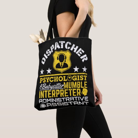 Tote Bag Dispatcher Rôles non officiels Funny 911 Dispatch (De près)