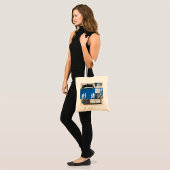 Tote Bag Disposition de site Web grunge bleu Rétro Y2K