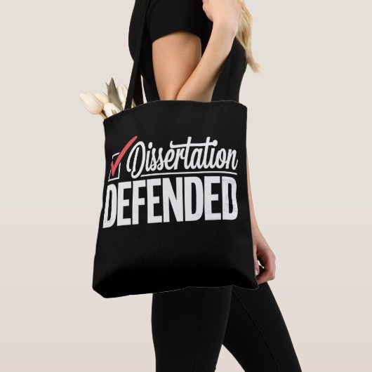 Tote Bag Dissertation Défendu Doctorat Diplômé (De près)