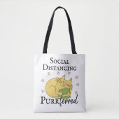 Tote Bag Distances sociales PurrFerred CAT (Devant)