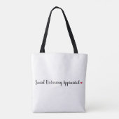 Tote Bag Distances sociales Virtual Hugs Eyechart (Dos)