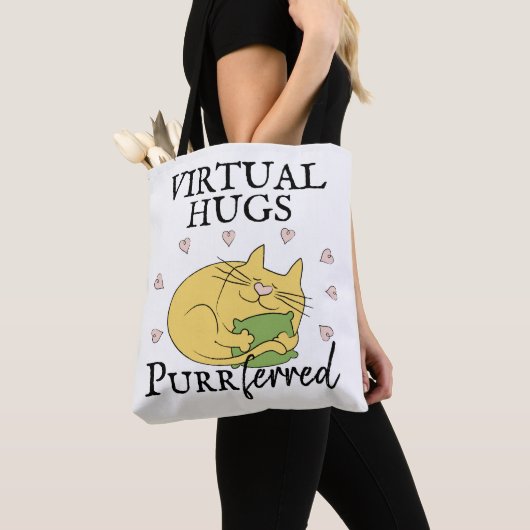 Tote Bag Distances sociales Virtual Hugs PurrFerred CAT (De près)