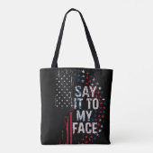 Tote Bag Dites-Le À Mon Visage Campagne Kamala Harris 2024 (Dos)