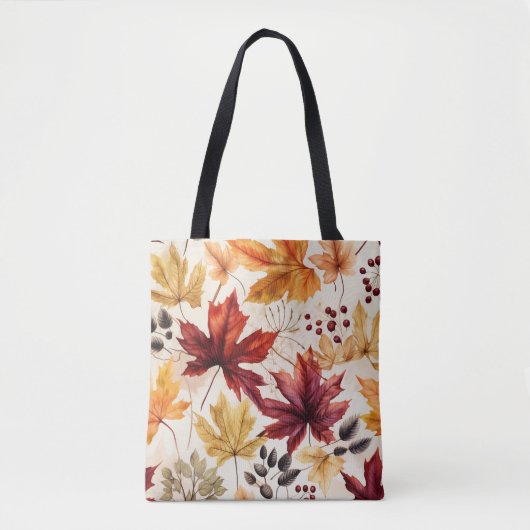Tote Bag Dites-le avec les feuilles d'automne 3 - (Devant)