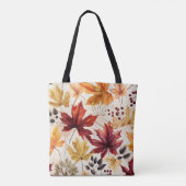 Tote Bag Dites-le avec les feuilles d'automne 3 - (Dos)