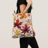 Tote Bag Dites-le avec les feuilles d'automne 3 - (De près)