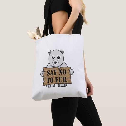 Tote Bag Dites non à Fur (De près)