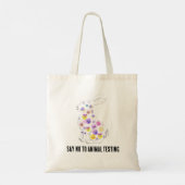 Tote Bag Dites non aux tests sur les animaux Rabbit (Dos)