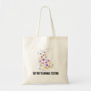 Tote Bag Dites non aux tests sur les animaux Rabbit