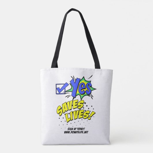 Tote Bag Dites OUI au don d'organes (Dos)